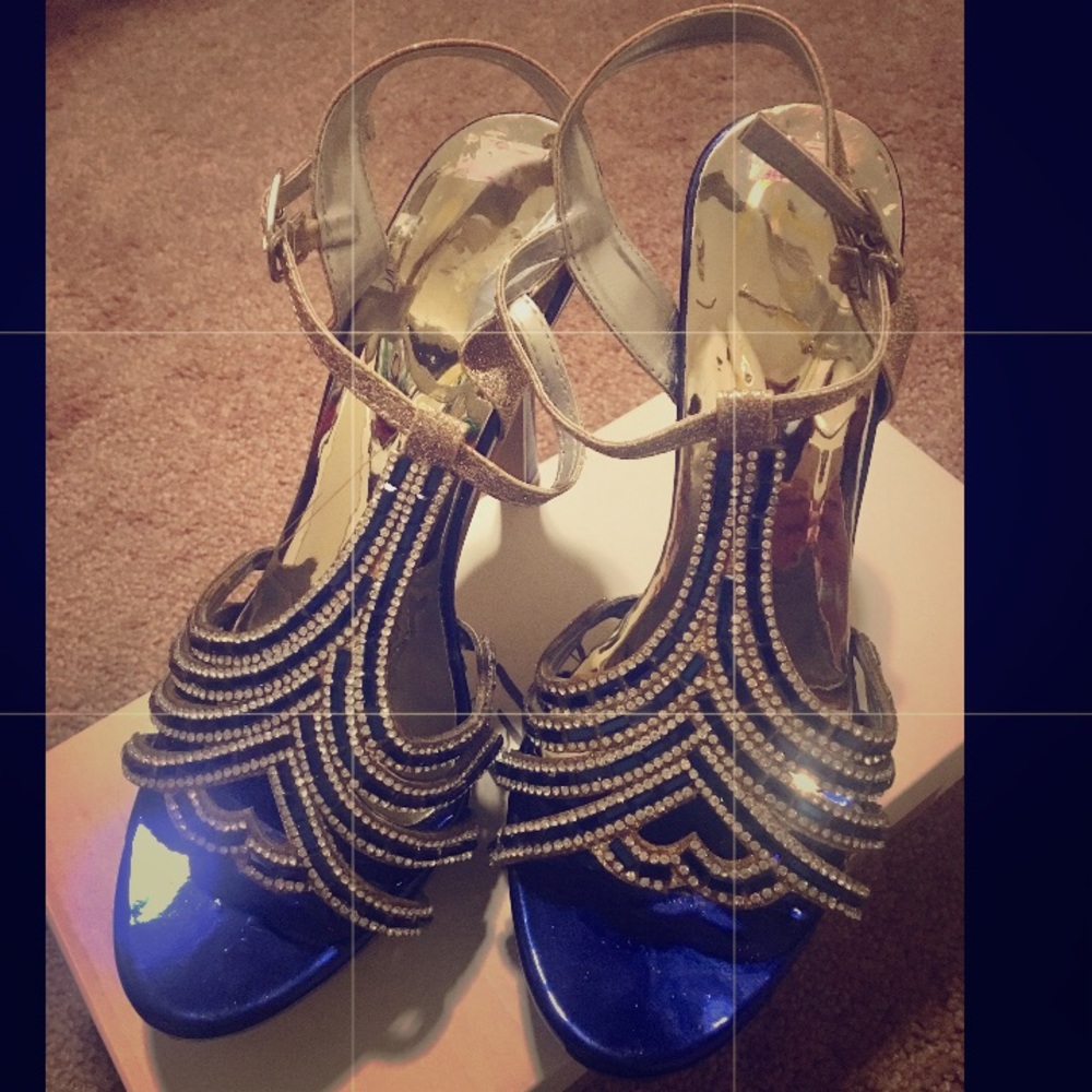 Dark Blue Strappy Heels💃🏼👠👡💙